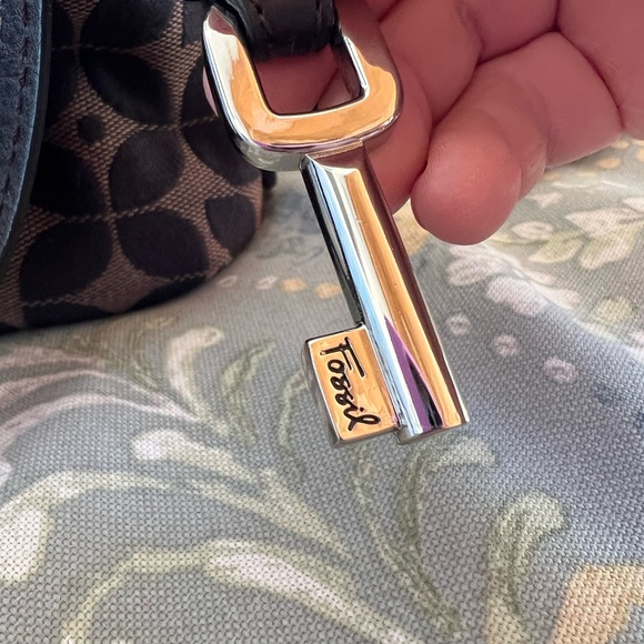 Black & Brown Fossil Purse with matching Wallet - Picture 11 of 16